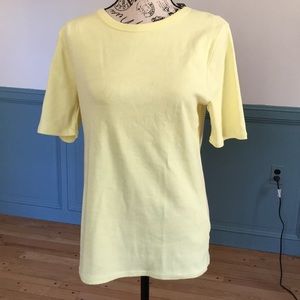 J. Crew pale yellow tee NWT